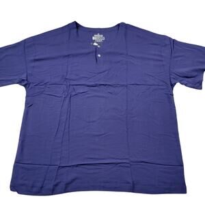 RawGear Sleep Raw Henley Navy 2XL Rayon Shirt NWT (Men’s Oversize)